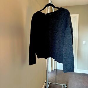 Lucca Gray Sweater Open Back